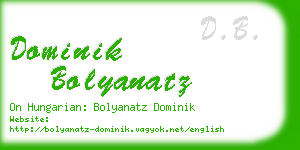 dominik bolyanatz business card